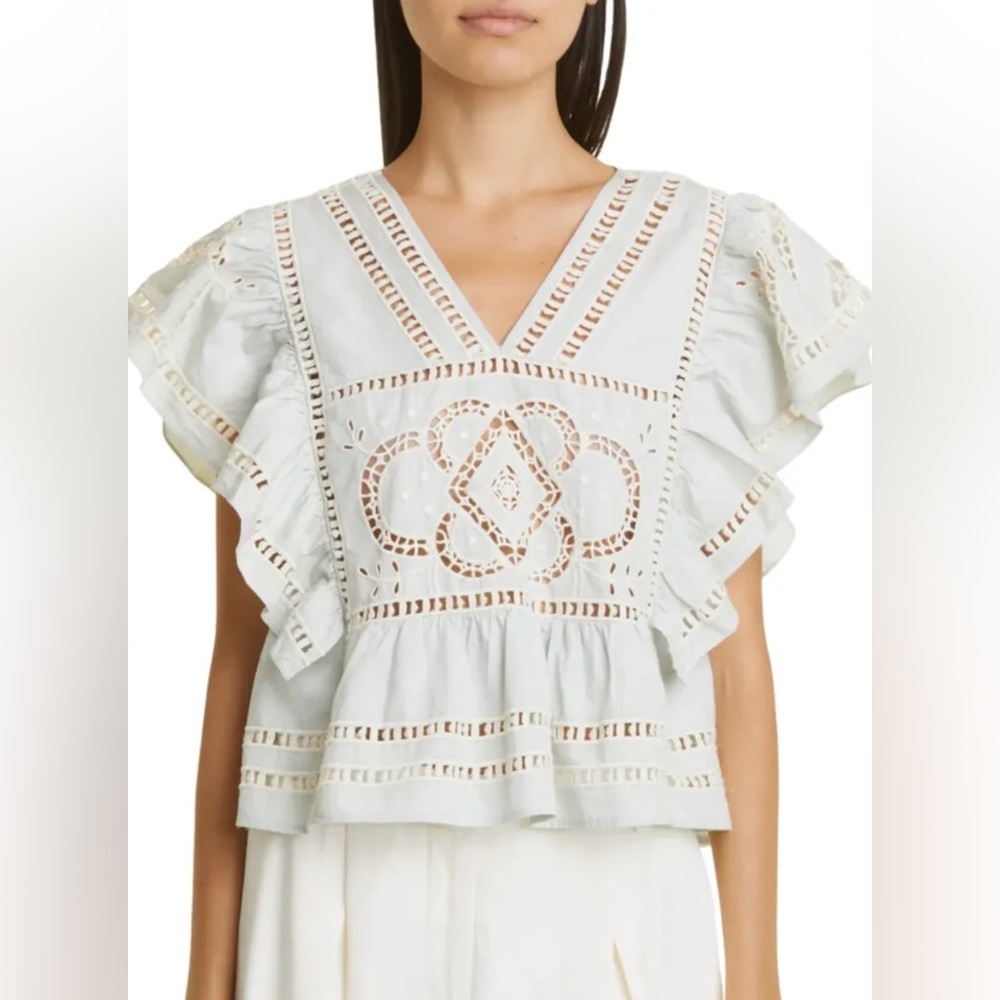 NWT Bailey 44 Seafoam Eyelet Top Size Medium